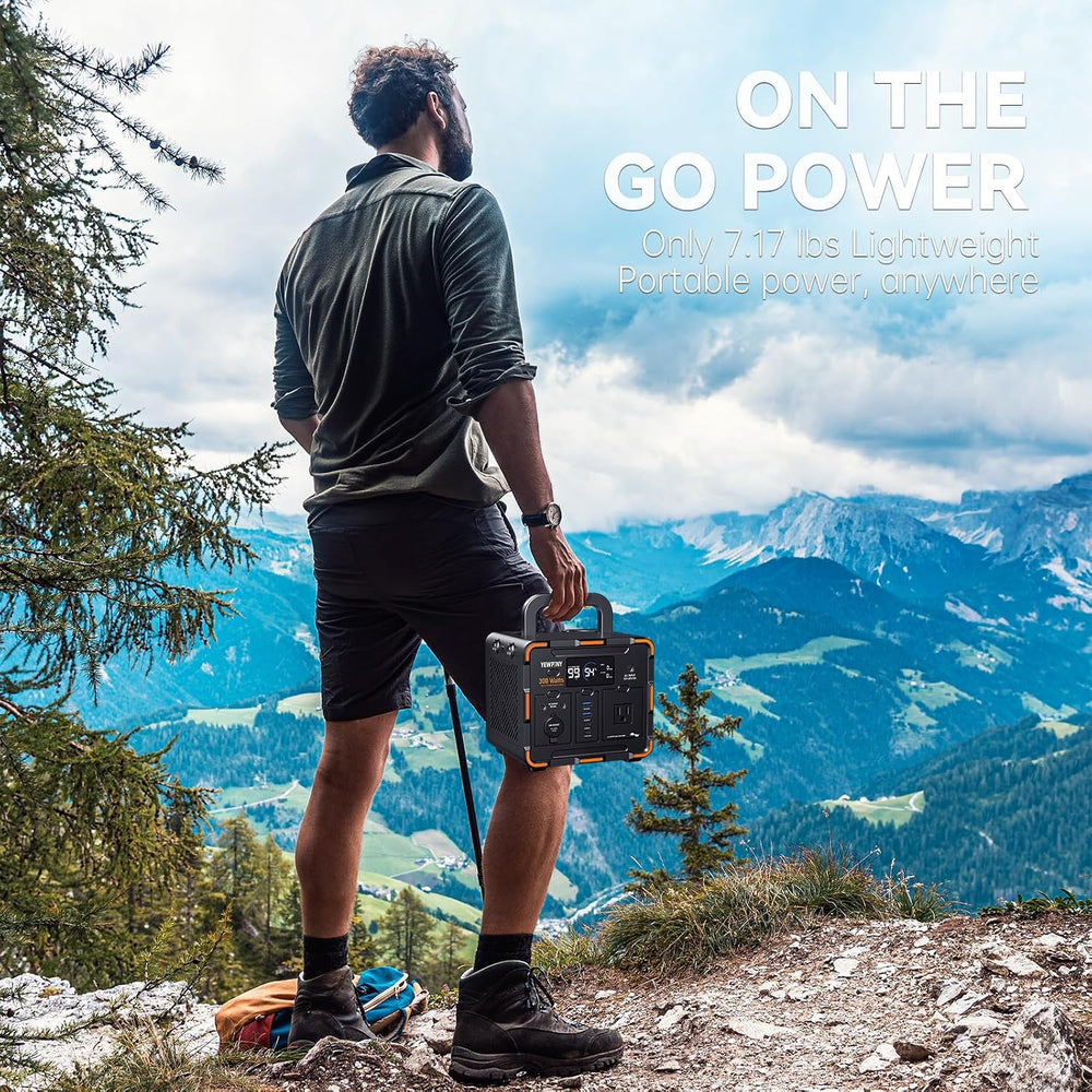 300W Portable Power Station, Solar Generator 259Wh, 70,000mAh LiFePO4 Battery...