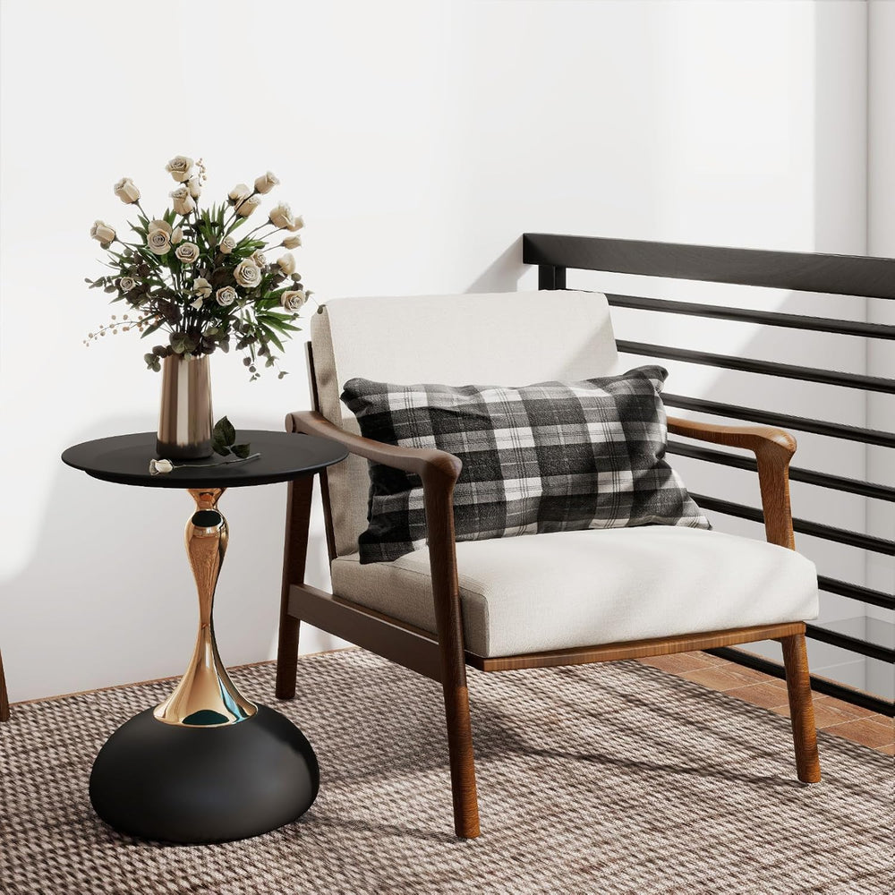 Metal Round End Table,Modern Pedestal Table,Corner Drink Tables,Accent Side T...