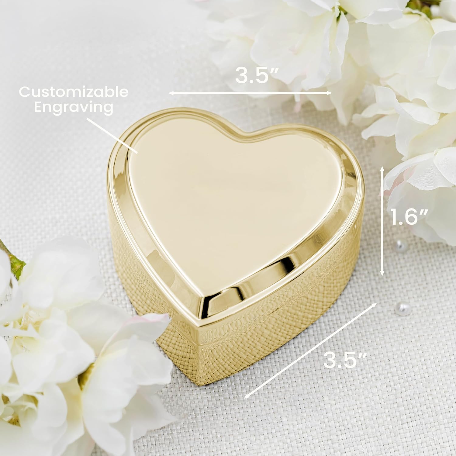 Cherished Moments Personalized Baptism Jewelry Box, Heart Keepsake
