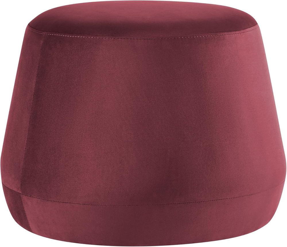 Studio Living® 24” Waverly Ottoman Round Faux Leather Bench, Stationary Ottom...