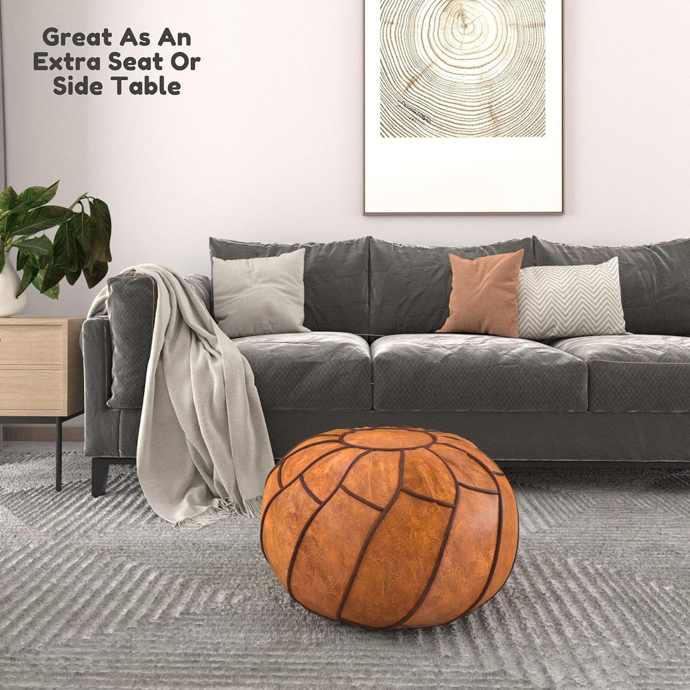 Moderner Pouf Ottoman Pumpkin Color