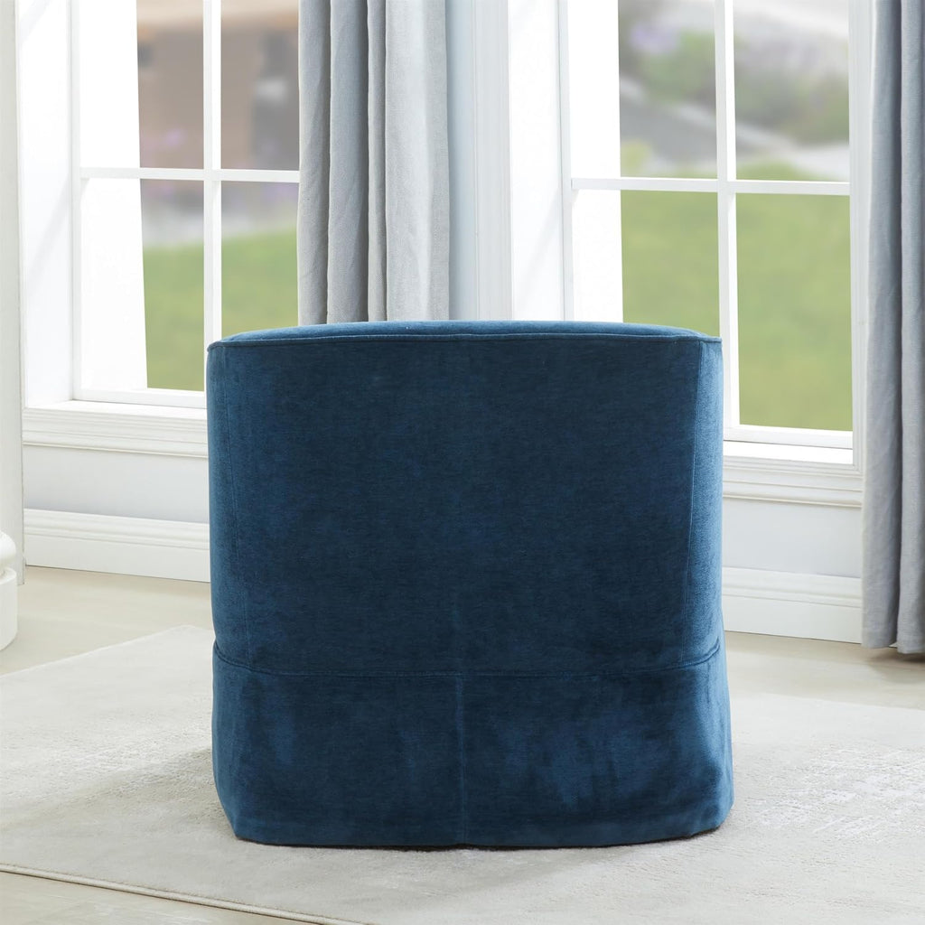 Elm Skirted Swivel Chair (Baltic Blue)