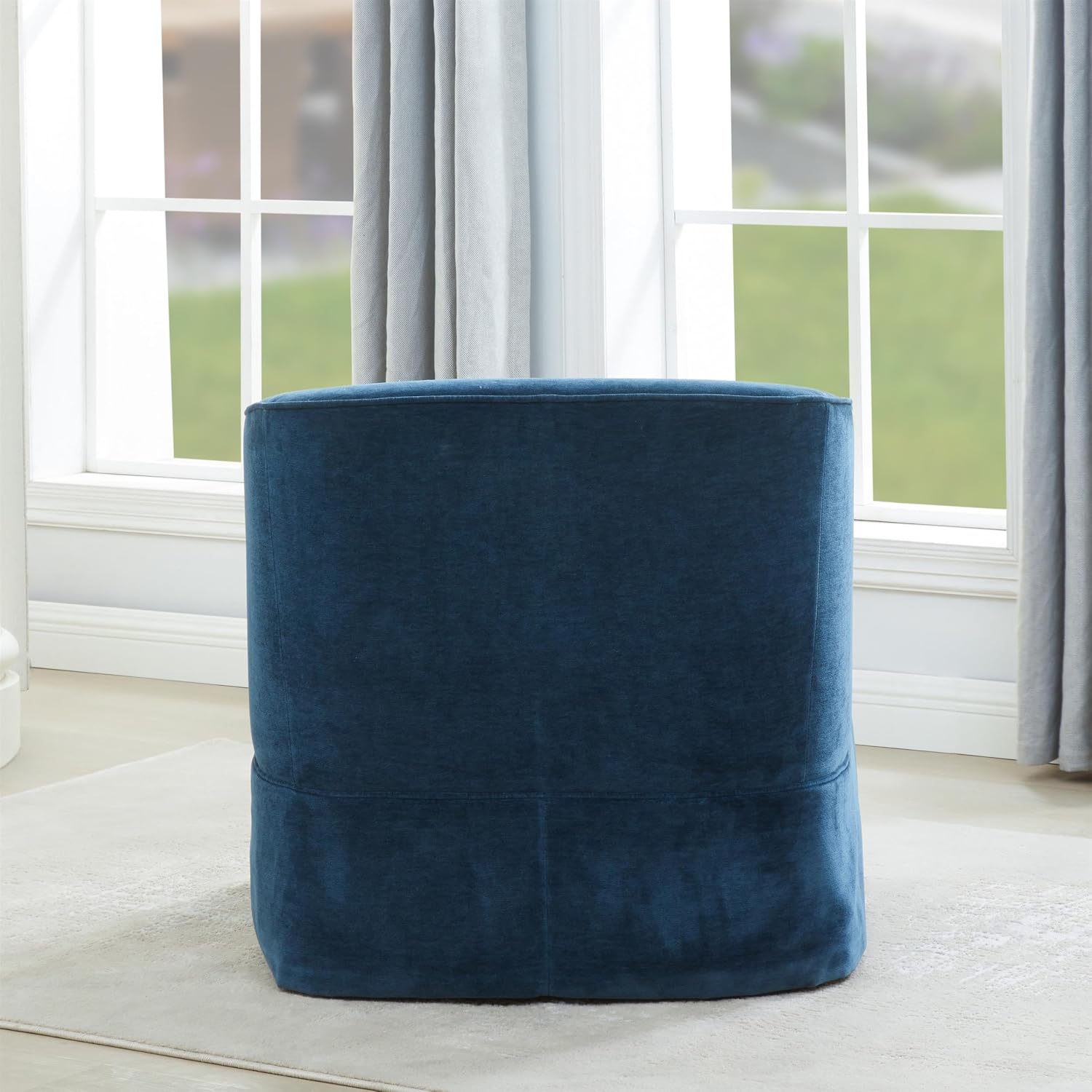 Elm Skirted Swivel Chair (Baltic Blue)