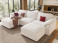 EASE MOOSE Oversized U Shape Sectional Modular Sofa,Wide Deep seat Sectional Sofa,FSC Certified Comfortable Chenille Cloud Modular Sofa