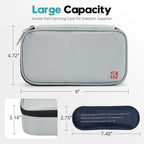 ALLCAMP Insulin Cooler Travel Case TSA Approved, Diabetic Medication Cooler Bag with 4 Ice Packs & Multi-Layer Storage, Portable Medical Cooler with Insulation Liner(Light Gray)