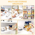 Refrigerator Organizers and Storage 2pcs Rolling Storage Bins Fridge Organizer BPA-Free Refrigerator Organizer for Deep Cabinet