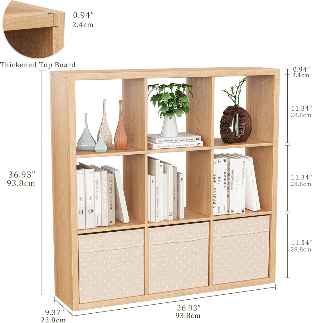 Cube Storage Organizer Bookcase, Decorative 11 inch Open Back Cubical Shelf w...