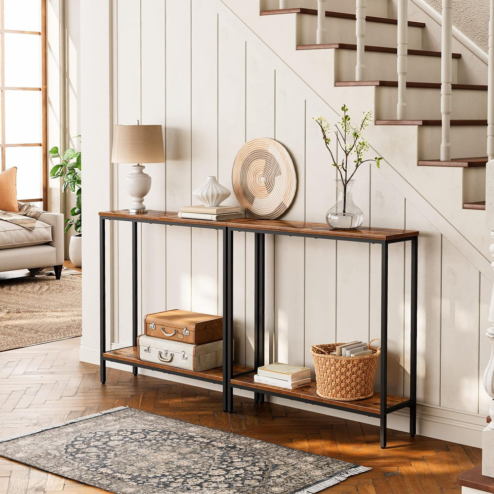 HOOBRO 29.5" L Narrow Console Table, 8.7" D Small Entryway Table | ...