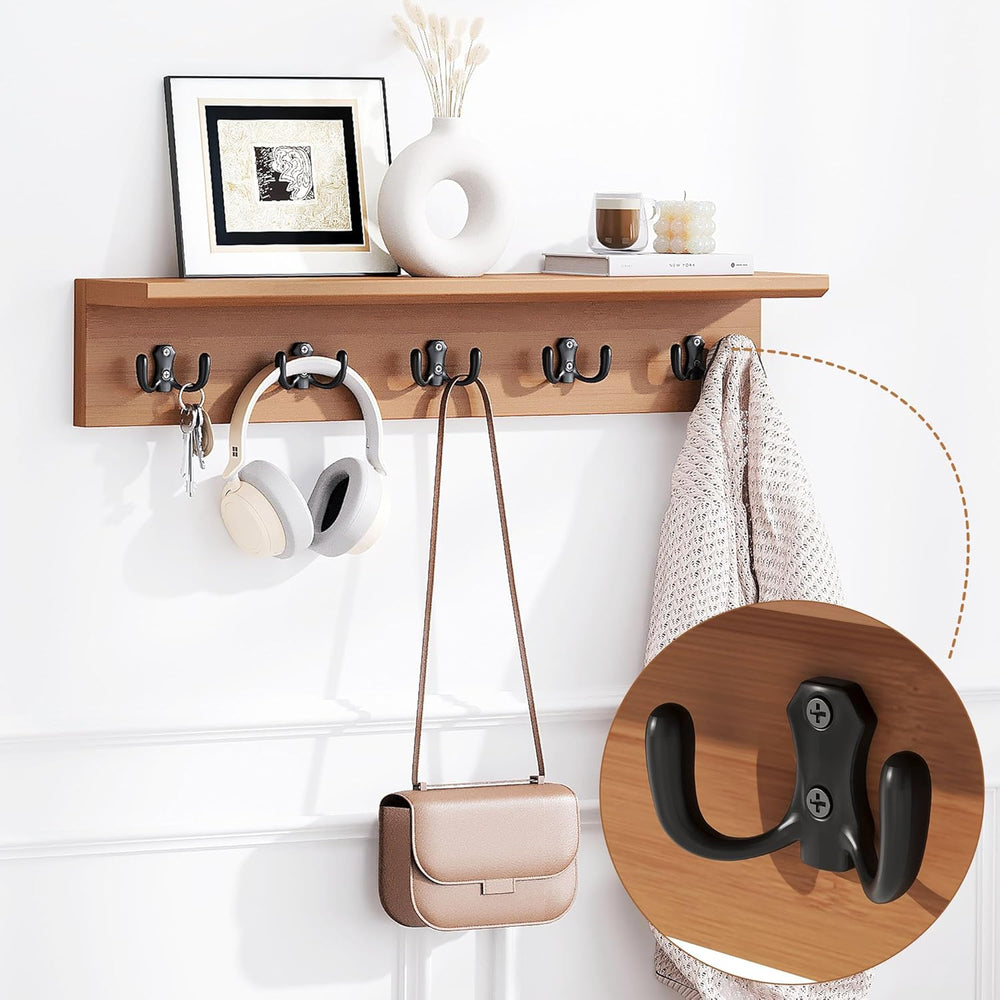 PETKABOO 31.5" Shoe Bench with Coat Rack Hidden Drawer and Side Holder, ...