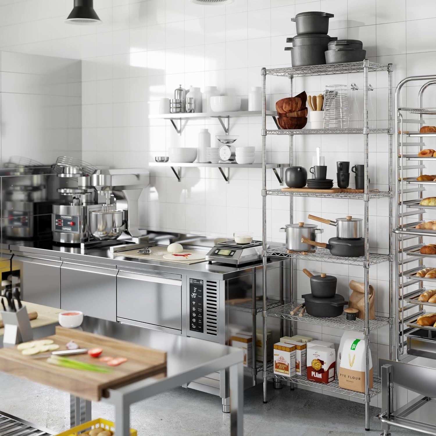 14" Deep x 30" Wide x 86" Height Wire Shelving Kit | 6-Tier | NSF Commercial Storage Rack Unit