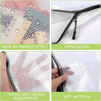 24pcs Mesh Zipper Pouches, A3 Size 17 x 12 inches Waterproof Black Zipper Bags, Water-Resistant Plastic Zipper Pouch for School Office Supplies, Puzzles & Games Organizing Storage