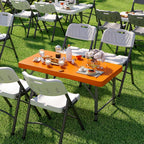 Folding Chairs, Indoor Outdoor Plastic Commercial Stackable Foldable Guest for Events Office Wedding Party(White)