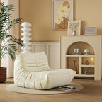 Bean Bag Chair, Lazy Floor Sofa Couch for Adults and Kids, Fireside Chair with Ergonomic Design, Memory Foam Lounge Chair for Living Room Bedroom, Office, Beige