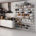 18" Deep x 72" Wide x 86" Height Wire Shelving Kit | 10-Tier | NSF Commercial Storage Rack Unit