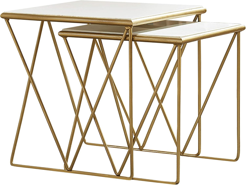 Coaster Home Furnishings - Bette - 2-Piece Nesting Table Set with Marble Tabl...