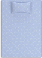 Signature Design by Ashley Twin Size iKidz 7 Inch Firm Gel Memory Foam Mattress with Stretch Knit Cover & Pillow Included, Blue Ocean, Fiberglass Free, Mattress in A Box