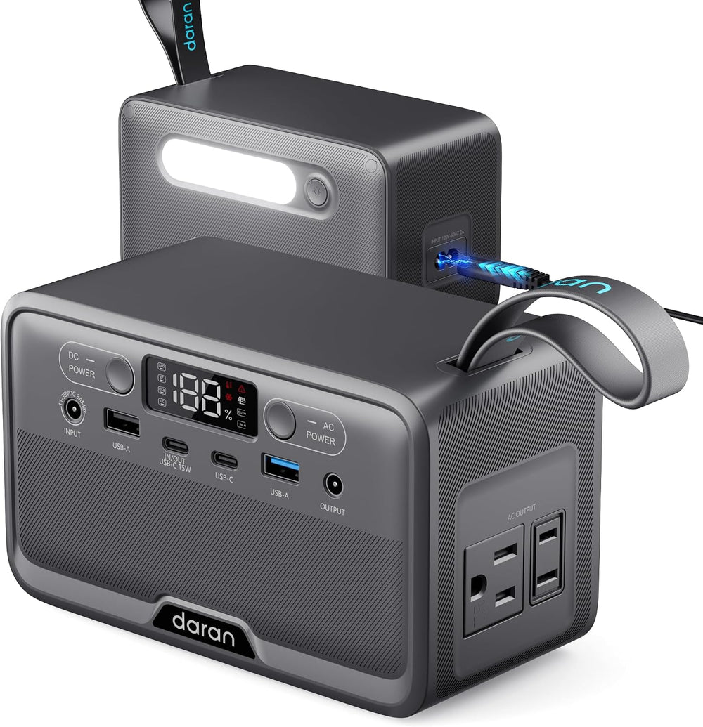 DaranEner R100(2025 New) Portable Power Station 89.6Wh 100W(200W Peak) Power ...