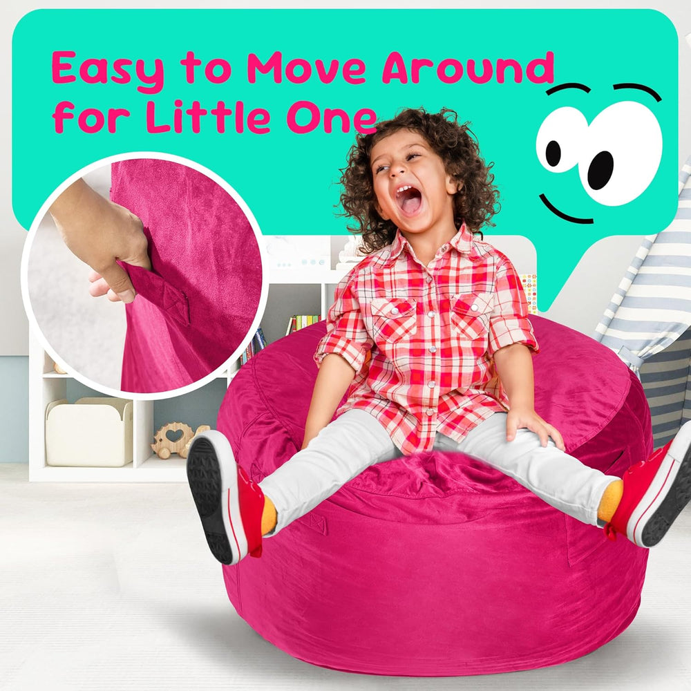 Hobestluk Bean Bag Chairs 2.5FT Bean Bag Chair with Memory Foam Filled & ...