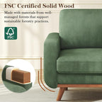 Vesgantti 38.5" Accent Chair Green, Comfy Corduroy Single Sofa Seat with Spring Cushion, Upholstered Armchair with Deep Seat, Reading Chair for Adults, Modern Sofa for Living Room, Bedroom