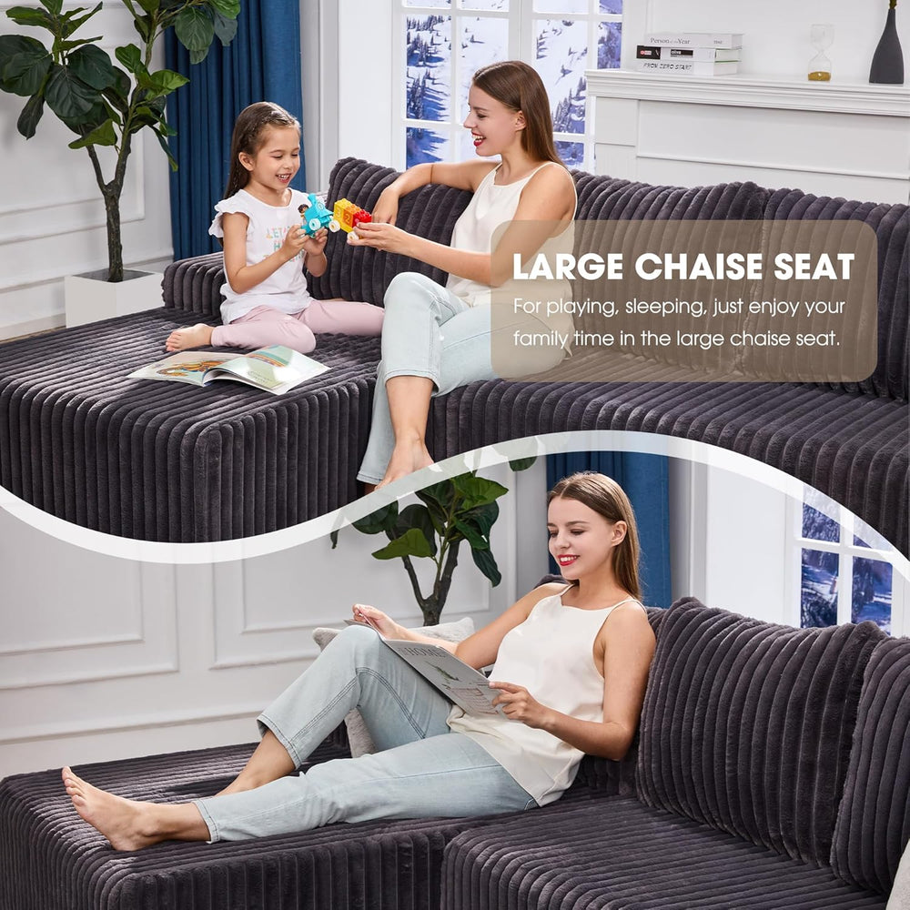 Hobestluk Couch Modular Sectional Sofa L-Shape Lounge Cloud Couch