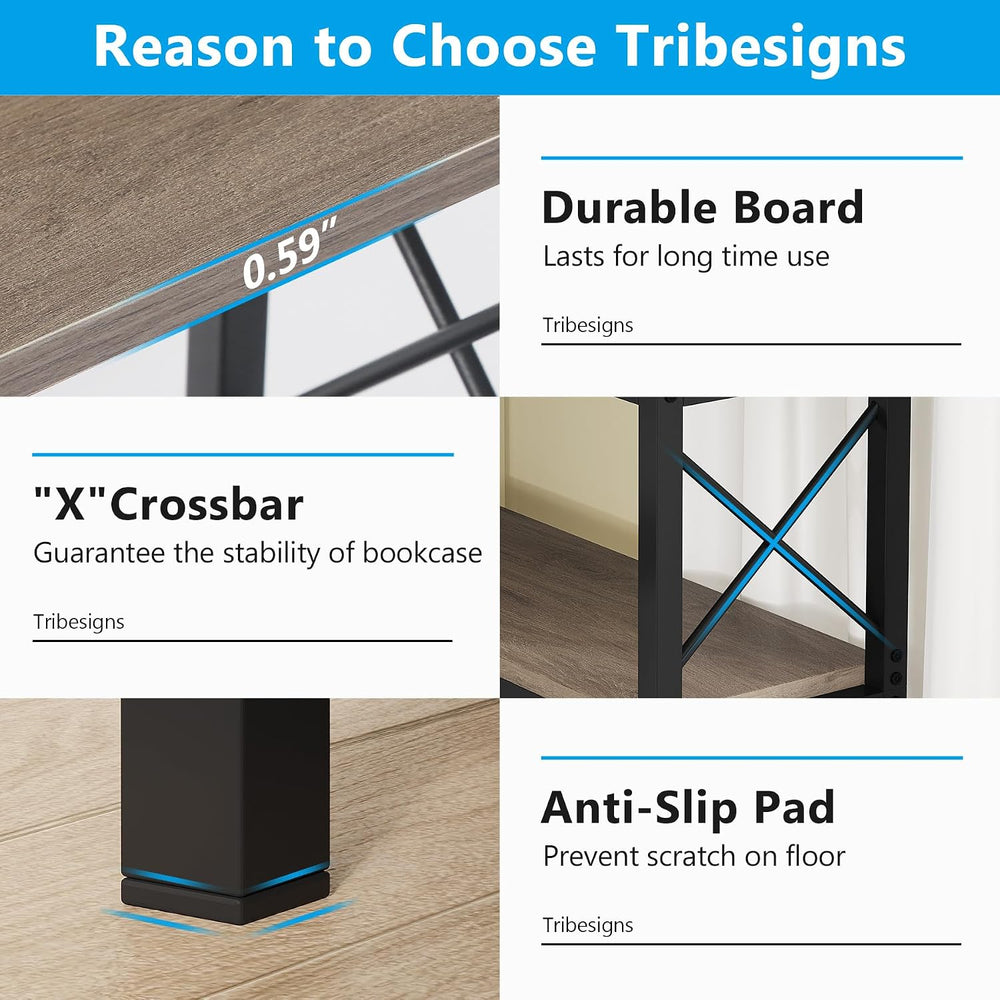 Tribesigns 7-Shelf Corner Bookshelf,Large Modern Corner Bookcase, 7-Tier Tall...