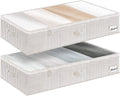 StorageWorks Large Under Bed Storage Containers with Handles and Label Holder, 2 Pack Ultra-thick Fabric Underbed Bins, Closet Organizer for Clothes, Blankets, Sweater