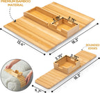 Bamboo Couch Cup Holder Tray, Sofa Armrest Cup Holder, Snack Tray