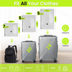 (17PACK) Travel Vacuum Bags with USB Pump-Portable Vacuum Packing Seal for for Travel & Home, Vacuum Compression Packing Seal Bags for Clothes, Bedding & Seasonal Storage