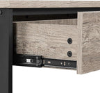 Yaheetech TV Stand, Entertainment Center with Drawer, Media Console Table for TV up to 45 inch, TV Console Table with Open Storage Shelves for Living Room/Hallway, Metal Frame, Grey
