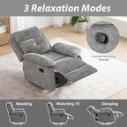 Swivel Rocker Recliner with 360 Degree Swivel, Small Recliners with 30 Degree, 90-150 Degree Angle, Lift Chair for Home Theater Seating, Adults, Living Room, Bedroom, Nursery, Limestone