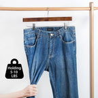 Nature Smile Deluxe Wooden Pants Hangers,Solid Lotus Wood Jeans Skirt Hanger with Clips Anti-Rust Hook Pack of 28（Retro）