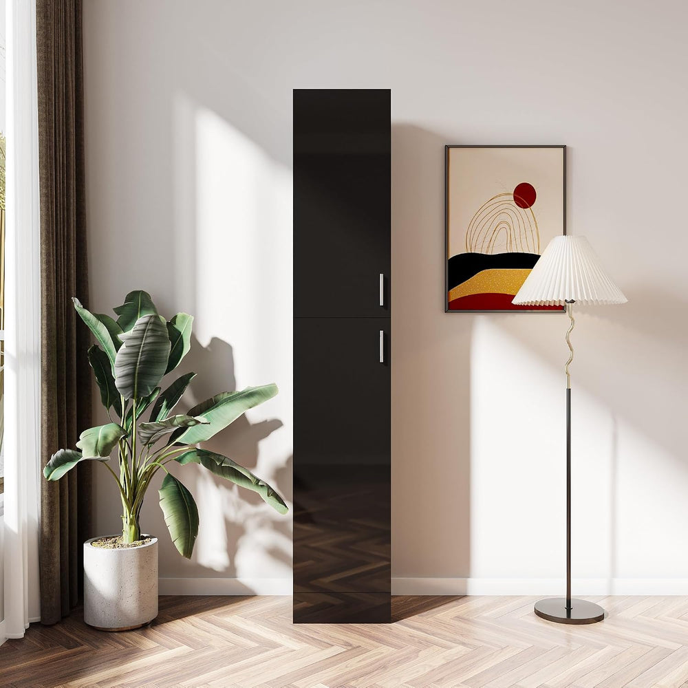 Modern Freestanding Cabinet with Inadjustable Shelves, for Kitchen Dining Roo...