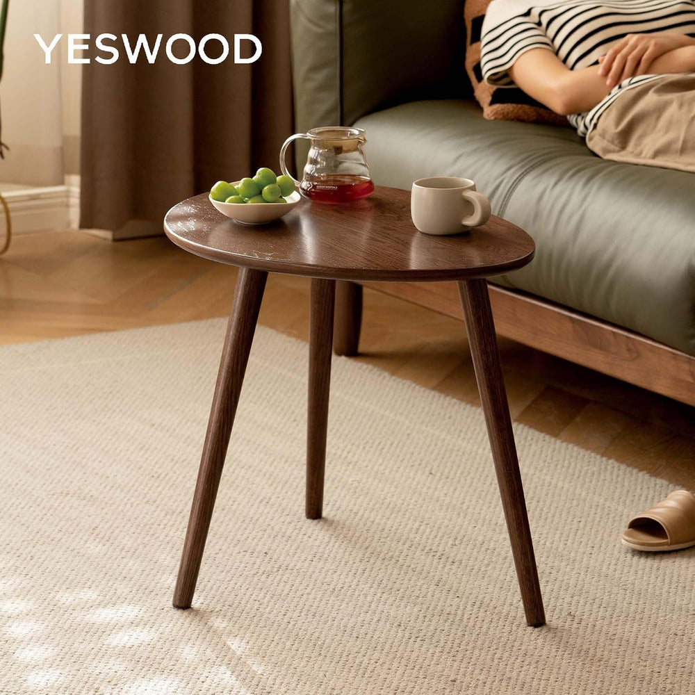 Small Oval Coffee Table, Solid Oak Pebble Table for Small Spaces | Solid oak ...