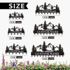 Personalized Custom Mountain Theme Key Holder with Name, Metal Wall Mount, Coat Rack, Key Hooks, Home Decor Gift