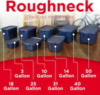 Rubbermaid Roughneck Tote Variety - |Made in the USA| Dark Indigo Metallic, Rugged Plastic Stackable Storage Tote with Lid and Handles (Pack of 10)