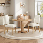 Wooden Dining Chairs Set of 6, Dining Room Chairs with Wood Legs, Cloud-Like Cushion & Reinforcement Structure Design for Kitchen/Living Room/Restaurant, Easy Assembly