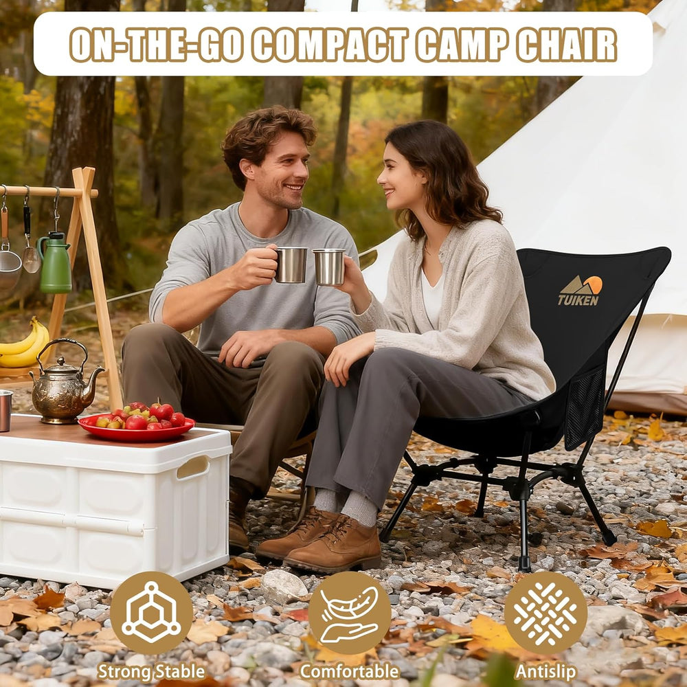 Ultralight Camping Chair Backpacking Chair, Portable Camp Chair with Cup Hold...