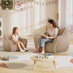 Toddler Bean Bag Chair, Stuffed Kids Bean Bag Sofa with Filler Corduroy Bean Bag Seat for Kids, Small Comfy Lazy Sofa Lounge Chair with Armrests and Back Support for Gaming, Reading, Beige