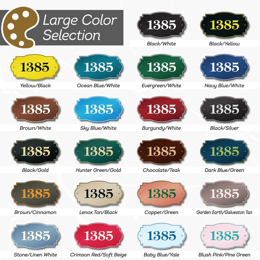 House Address Sign, House Address Plaque, Indoor/Outdoor Use, 11x20 Inch, 22 ...