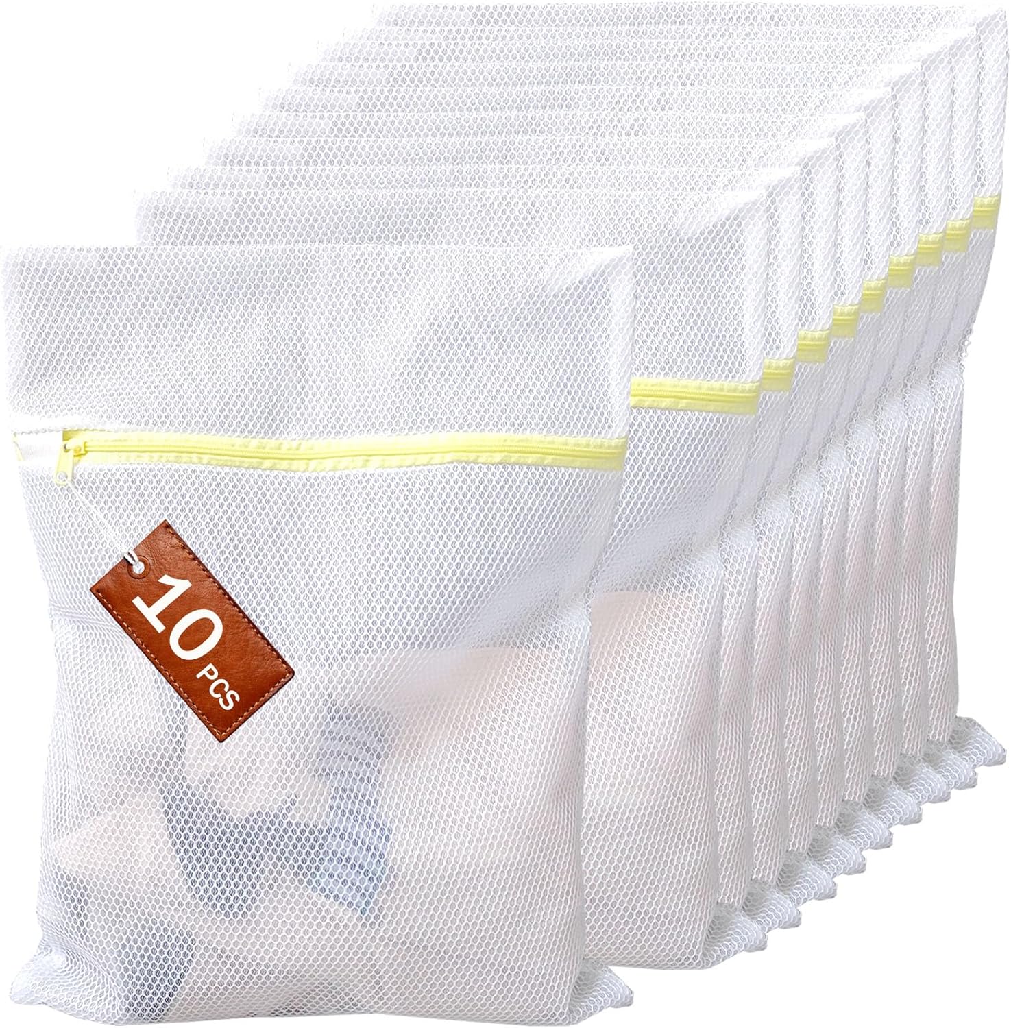 Mesh Laundry Bags for Washing Machine - 10 Pack (12x16 Inch), Double-layer Delicates Wash Protector for Lingerie Clothes
