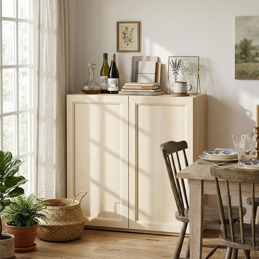 FENSULN Modern Sideboard Accent Buffet Storage Cabinet Display Buffet Cabinet...