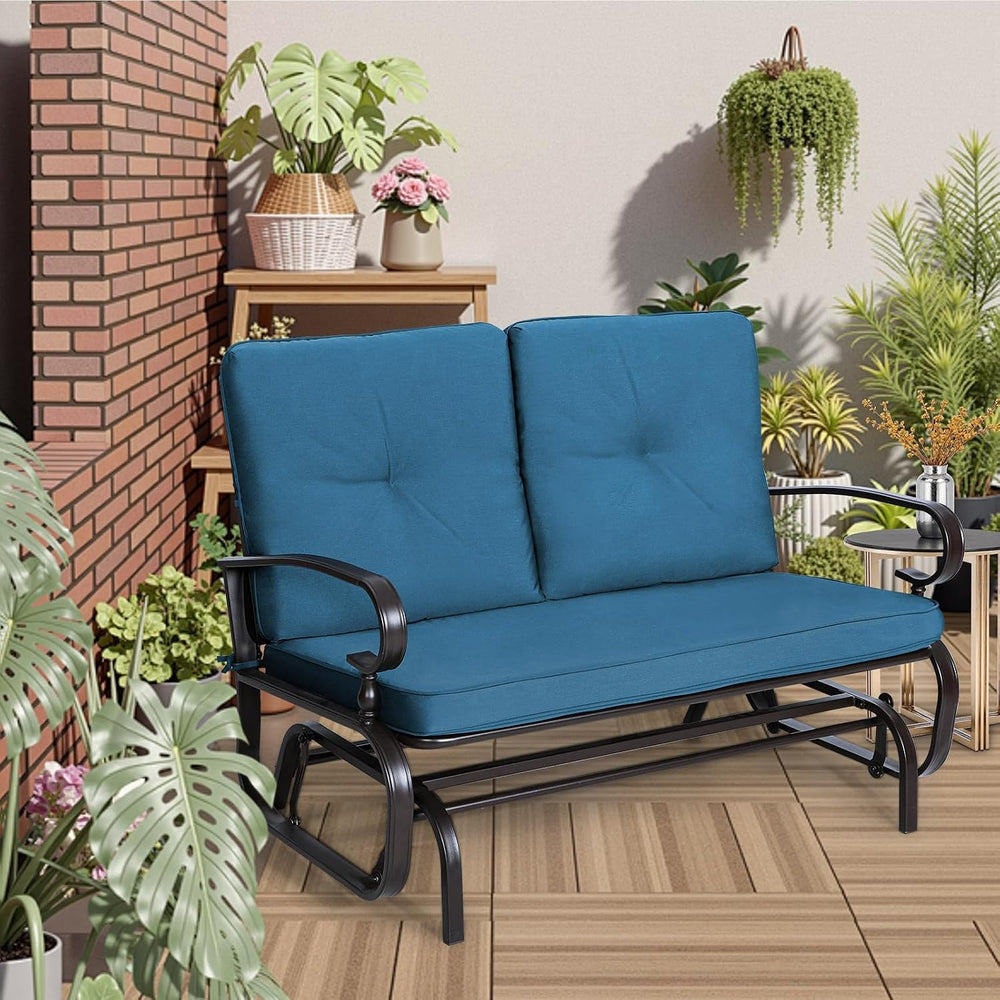 Incbruce Outdoor Swing Glider Rocking Chair Patio Bench for 2 Person, Garden ...