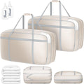 DIMJ 100L Comforter Storage Bag with Handls, Large Washable Blanket Storage, Compression Packing Totes Moving Bags With Zipper, Space Saving Containers For Pillow, Clothes, Bedding, 2 PCS