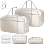 DIMJ 100L Comforter Storage Bag with Handls, Large Washable Blanket Storage, Compression Packing Totes Moving Bags With Zipper, Space Saving Containers For Pillow, Clothes, Bedding, 2 PCS