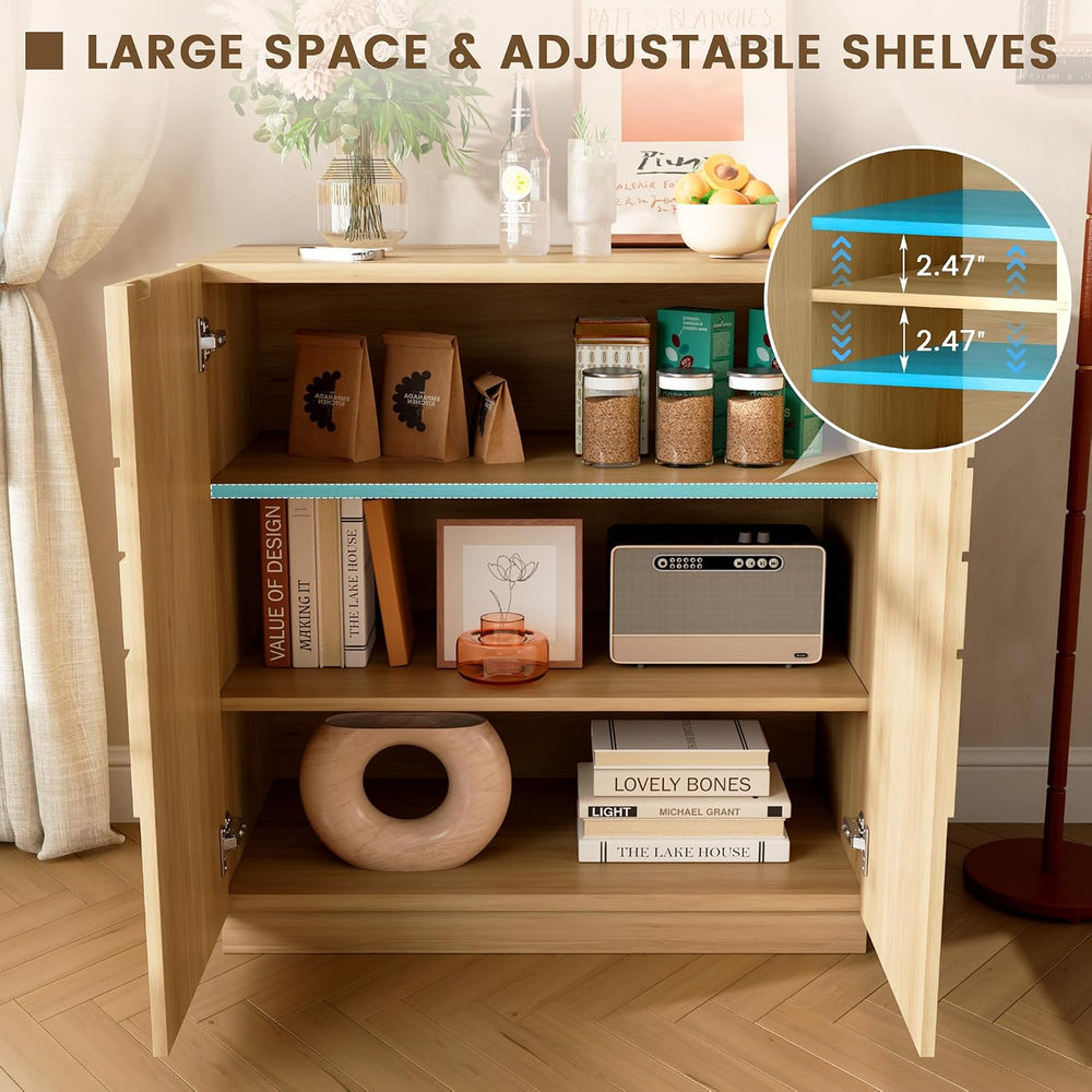 LVSOMT Sideboard Buffet Cabinet with Storage, Modern Accent Cabinet with Door...