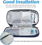 YOUSHARES Insulin Cooler Travel Case TSA Approved Medication Diabetic Supplies Cooler for Travel Refrigerated Medicine Organizer Bag with 2 Ice Pack
