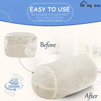 Homguava 6FT Bean Bag Chair Giant Bean Bag Chairs for Adults with Memory Foam Filled,Beanbag Chair with Soft Faux Fur Cover,Comfy Bean Bag Sofa Lounger for Living Room,Game Room,Bedroom
