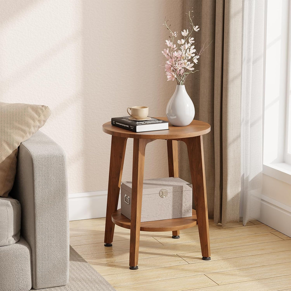 Simple Trending Round Side Table, Small End Table, Nightstand Bedside Table w...