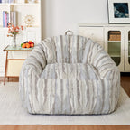 Bean Bag Chair for Adults, 44.1" Comfy Beanbag with Handle, Lazy Sofa Chair with Armrest, Great for Reading Gaming Watching TV, Living Room and Bedroom, XXL