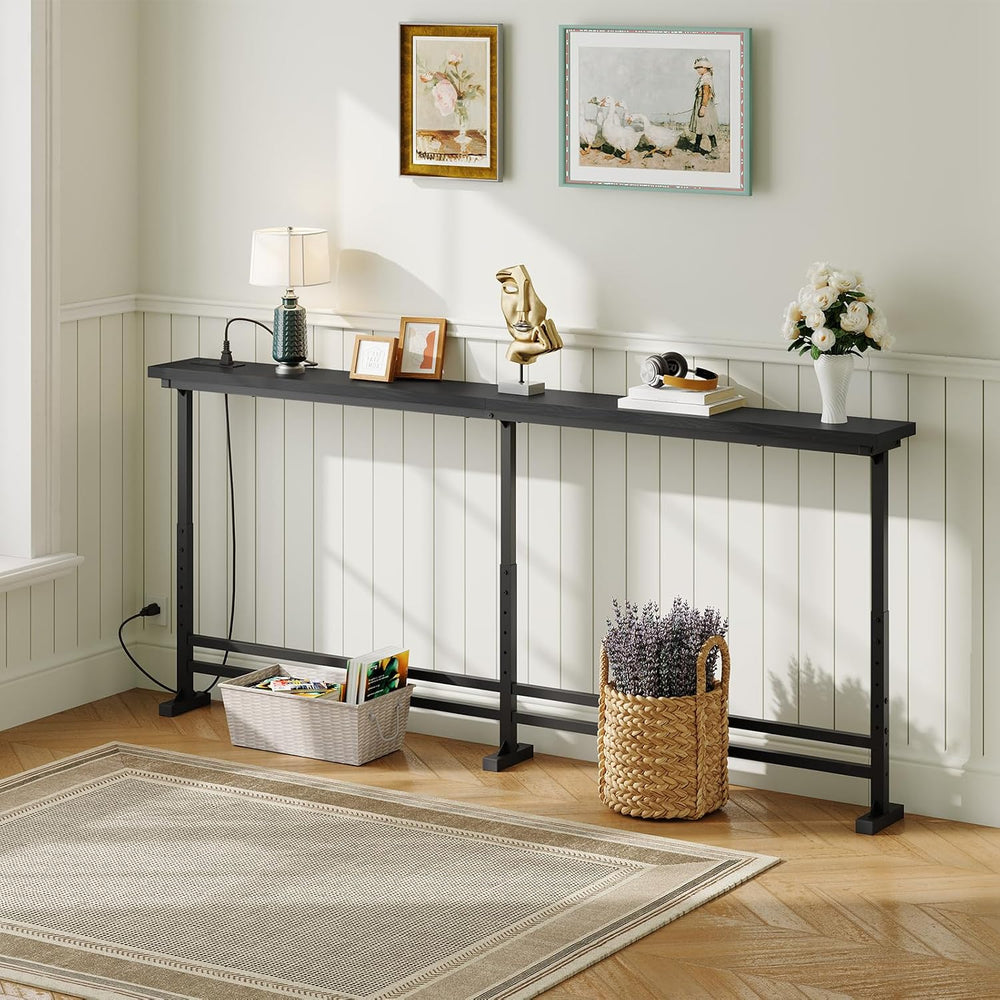 YATINEY 78.7" Console Table with Adjustable Height (27.6"-35.4&quot...